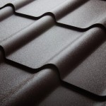 Close up of metal roof tile